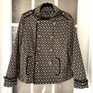 Chadwicks Elegant Black and Gold Geometric Jacket